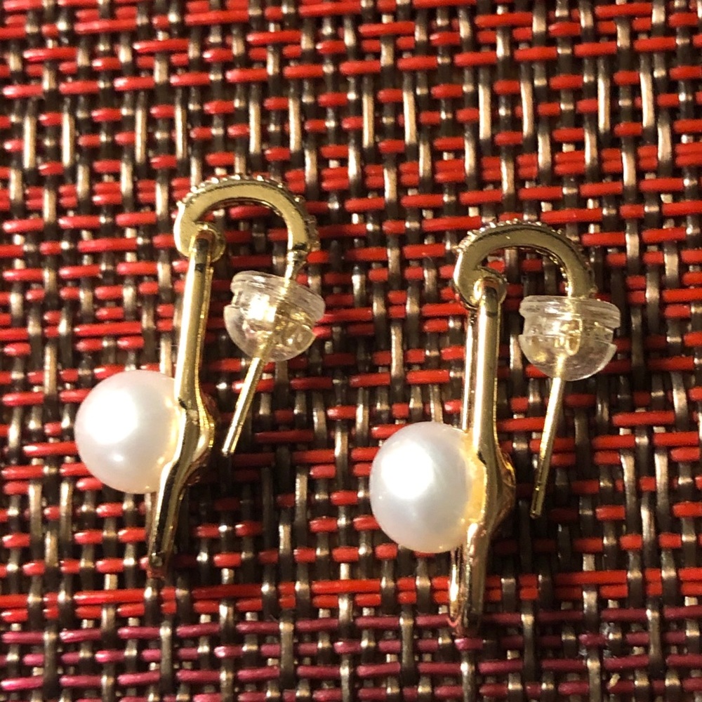 Natural Pearl Earrings S925 silver with 18k Filled